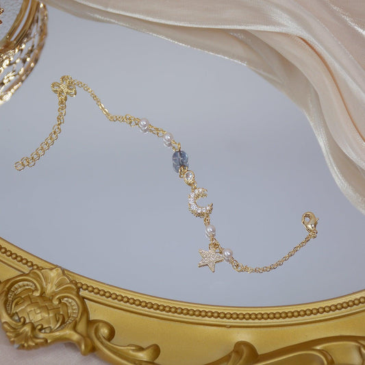 Moon and Star Bracelet - Skye - Gold - Plated - Abbott Atelier