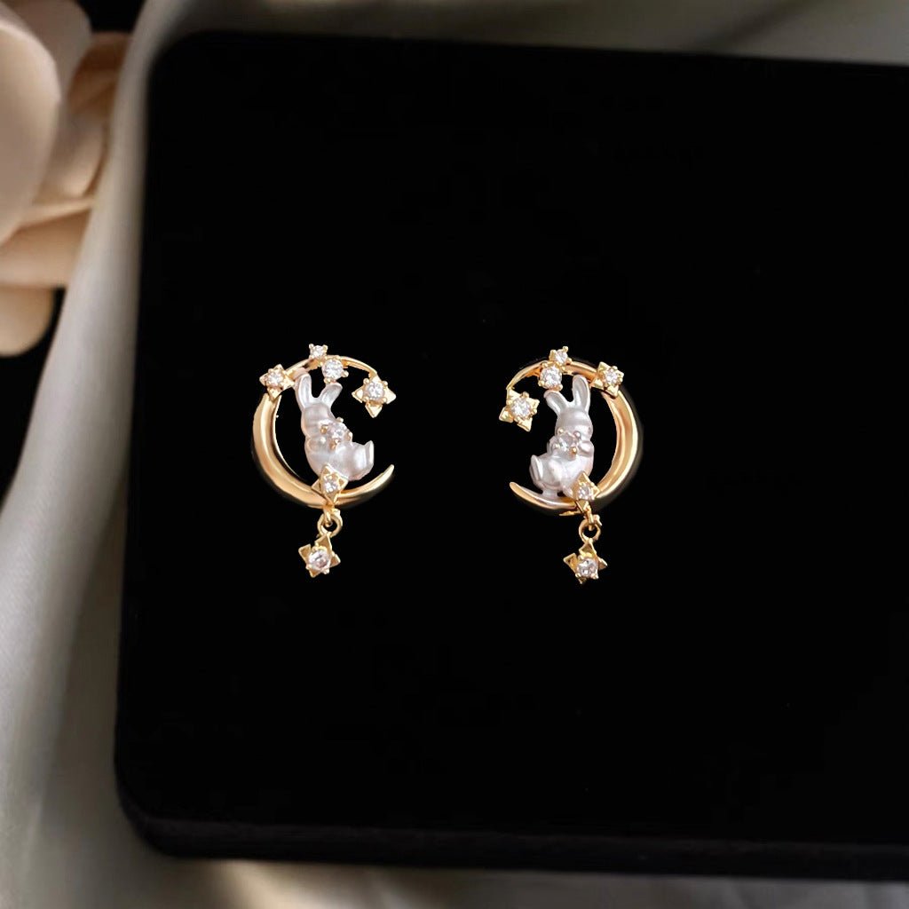 Moon Bunny Earrings - Hypoallergenic - Abbott Atelier
