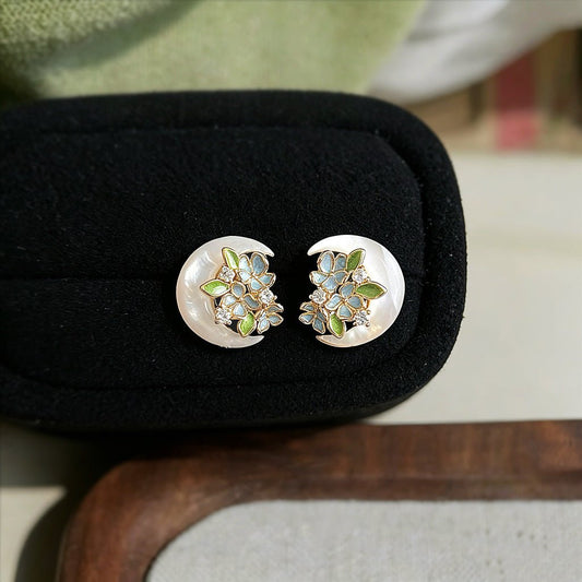 Moon Flower Earrings - Gold Plated - Abbott Atelier