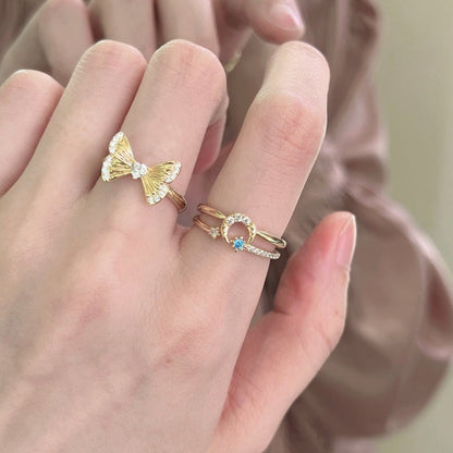 Moon Star Sonata Ring Set - Gold - Plated - Abbott Atelier
