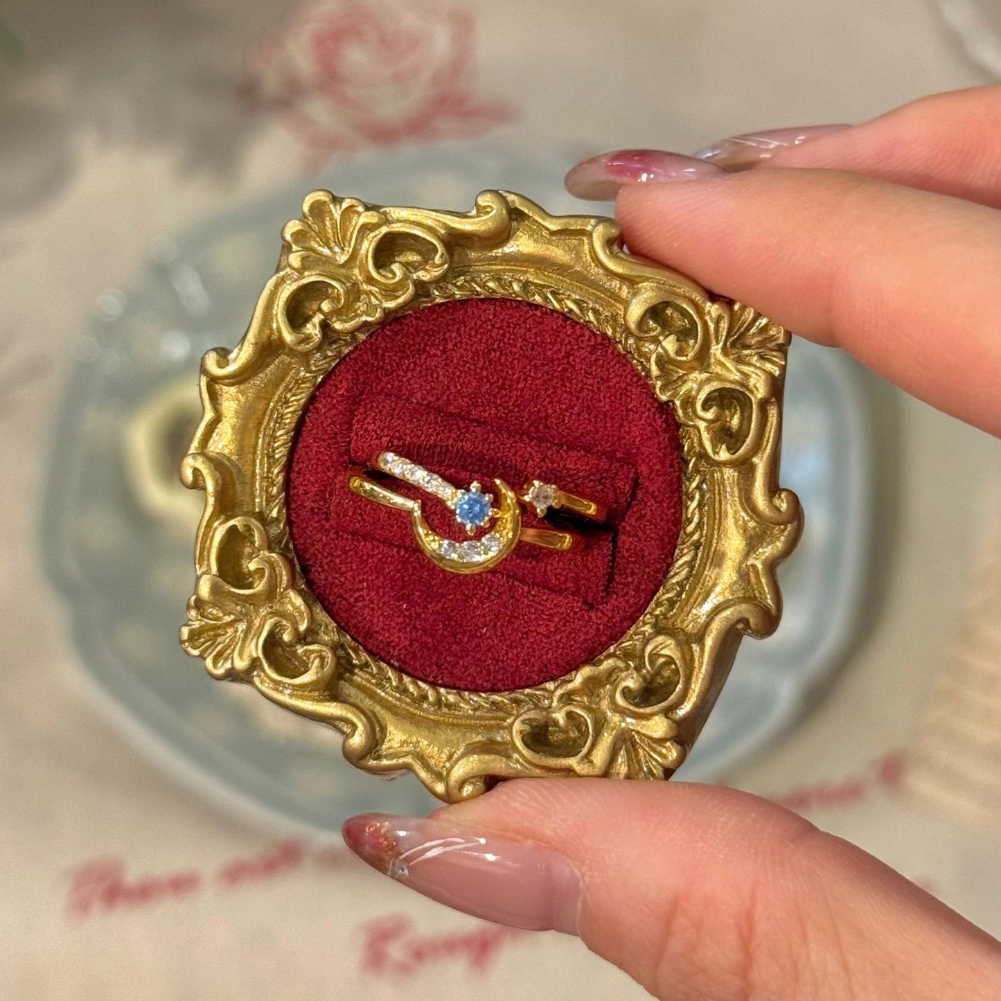 Moon Star Sonata Ring Set - Gold - Plated - Abbott Atelier