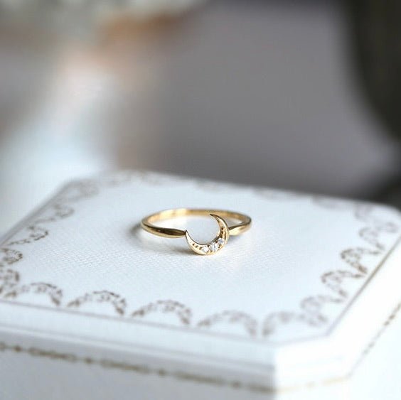 Moon Star Sonata Ring Set - Gold - Plated - Abbott Atelier