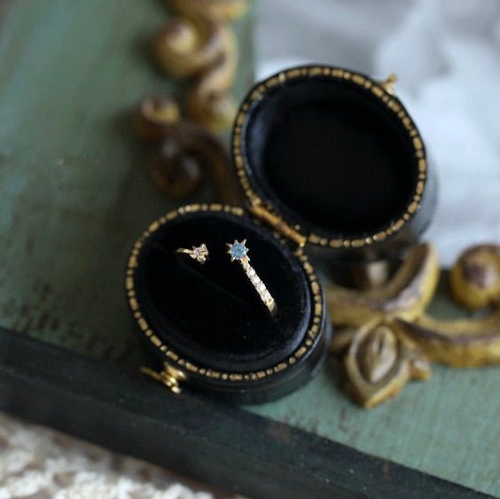 Moon Star Sonata Ring Set - Gold - Plated - Abbott Atelier