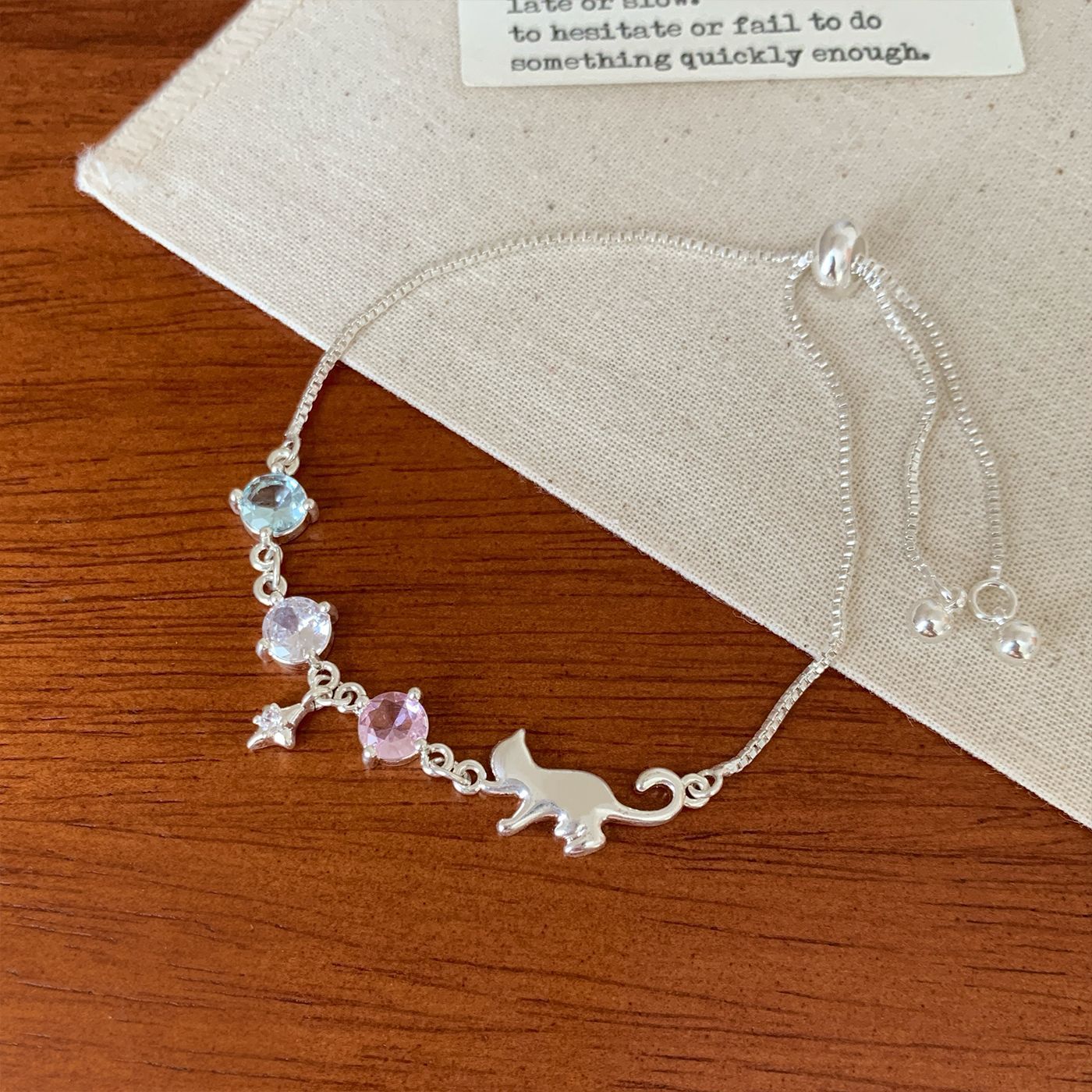 Moonlight Kitty Bracelet - Gold Plated Brass - Abbott Atelier