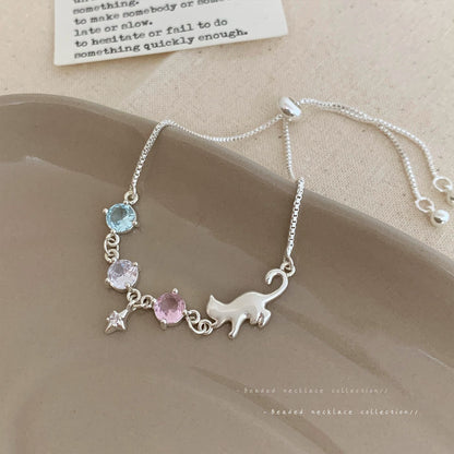 Moonlight Kitty Bracelet - Gold Plated Brass - Abbott Atelier