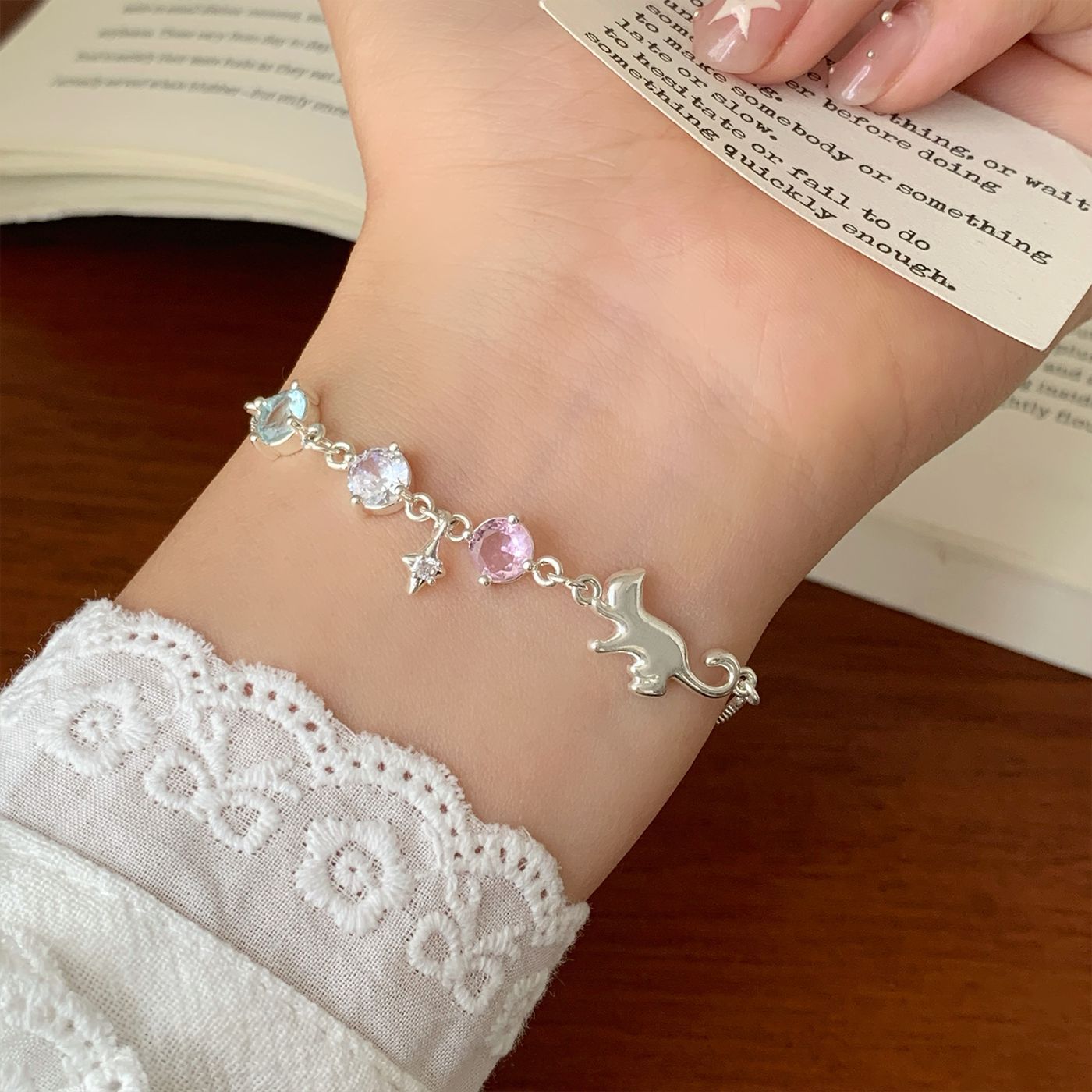 Moonlight Kitty Bracelet - Gold Plated Brass - Abbott Atelier