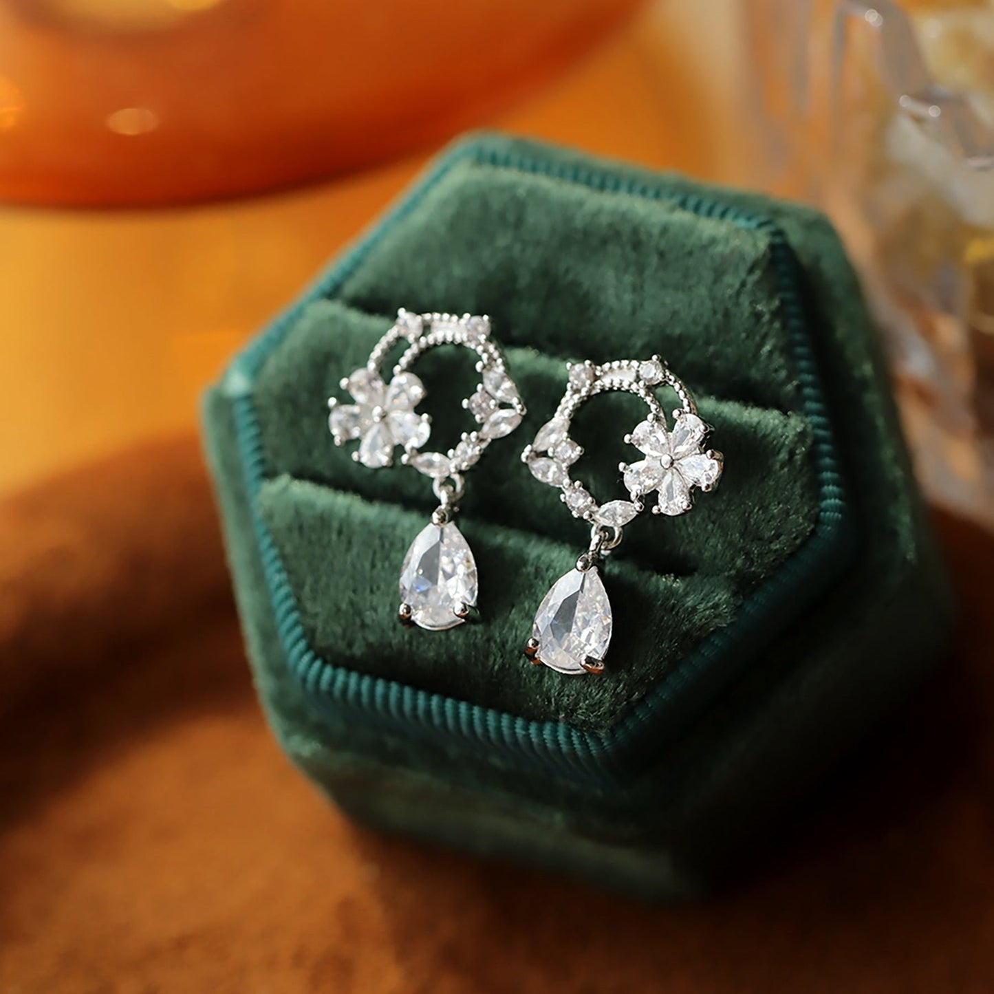 Moonlit Edelweiss Earrings - Hypoallergenic - Abbott Atelier