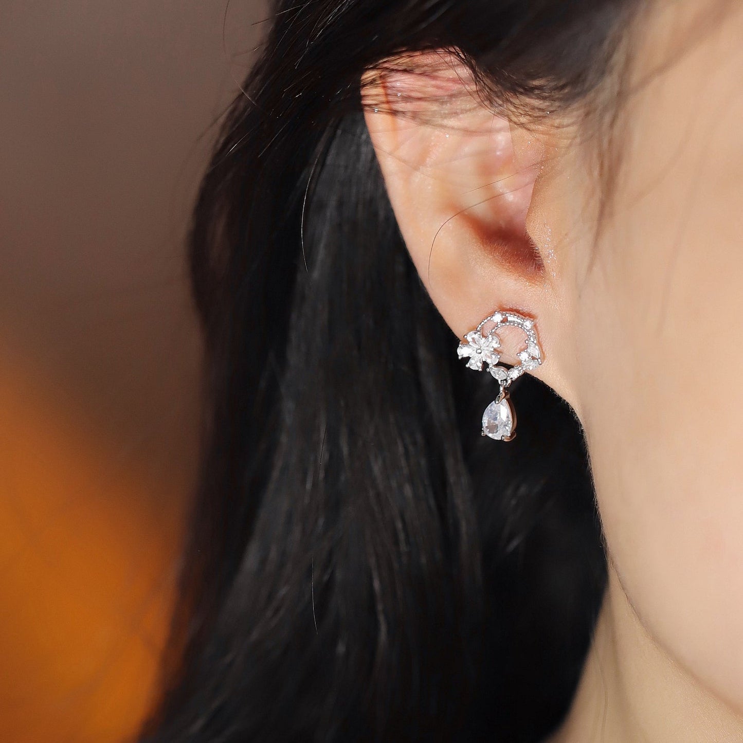 Moonlit Edelweiss Earrings - Hypoallergenic - Abbott Atelier