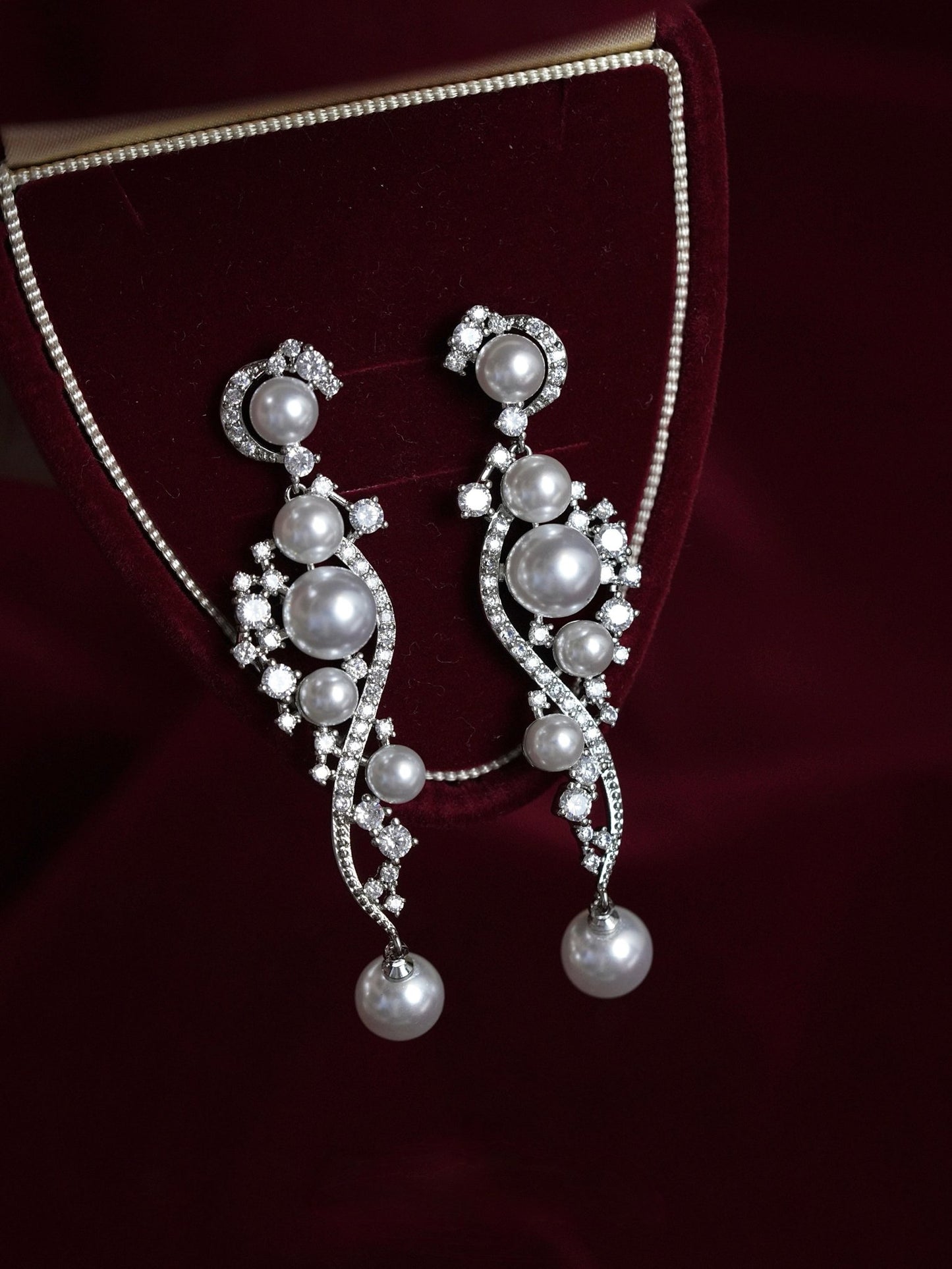 Moonlit Sonata Pearl Earrings - Hypoallergenic - Abbott Atelier