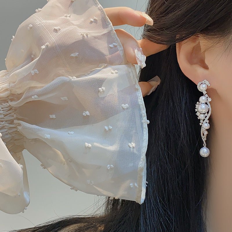 Moonlit Sonata Pearl Earrings - Hypoallergenic - Abbott Atelier