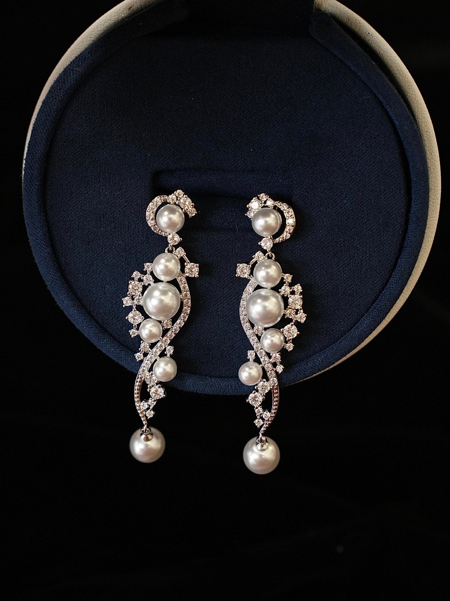 Moonlit Sonata Pearl Earrings - Hypoallergenic - Abbott Atelier