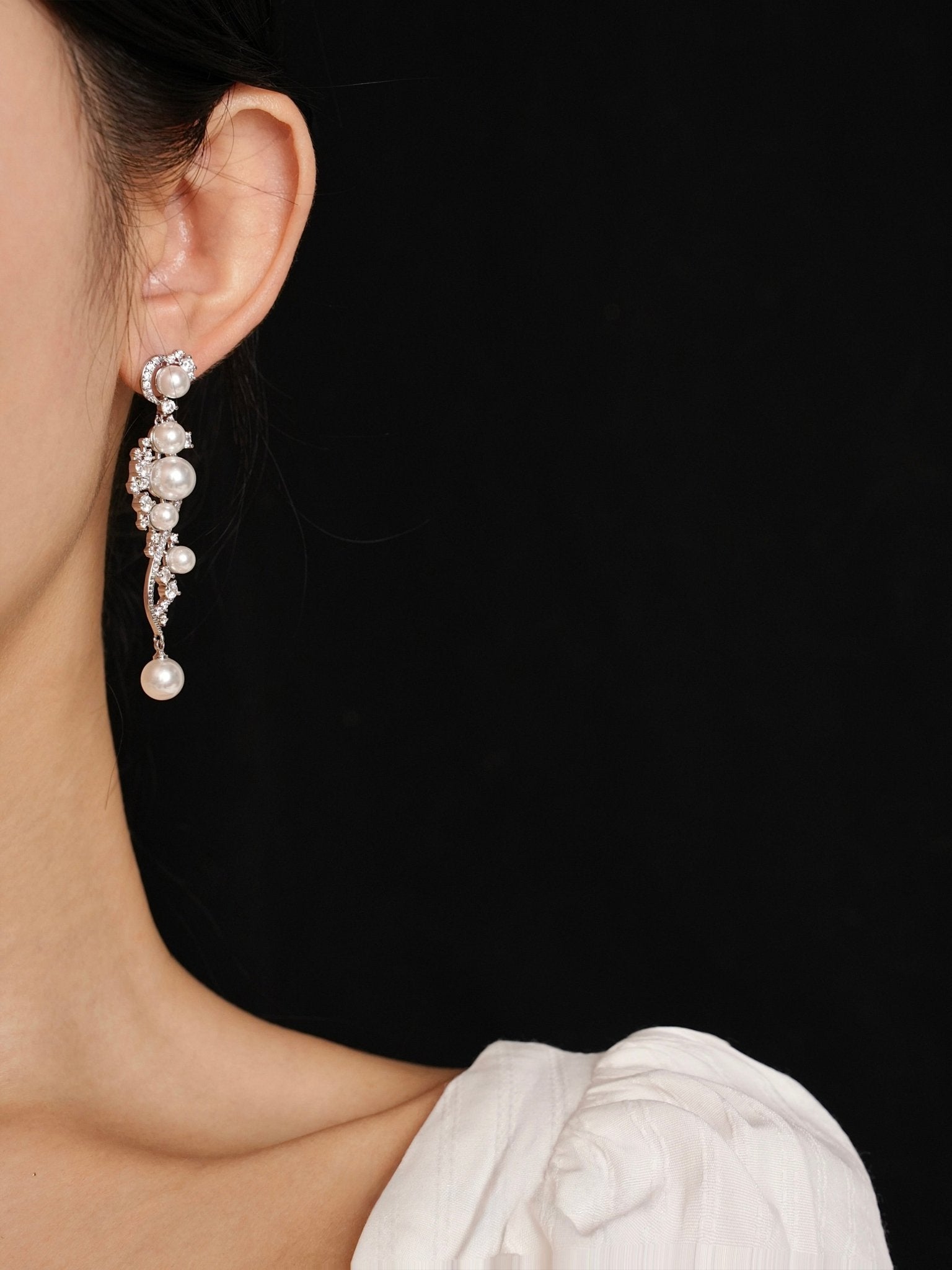 Moonlit Sonata Pearl Earrings - Hypoallergenic - Abbott Atelier