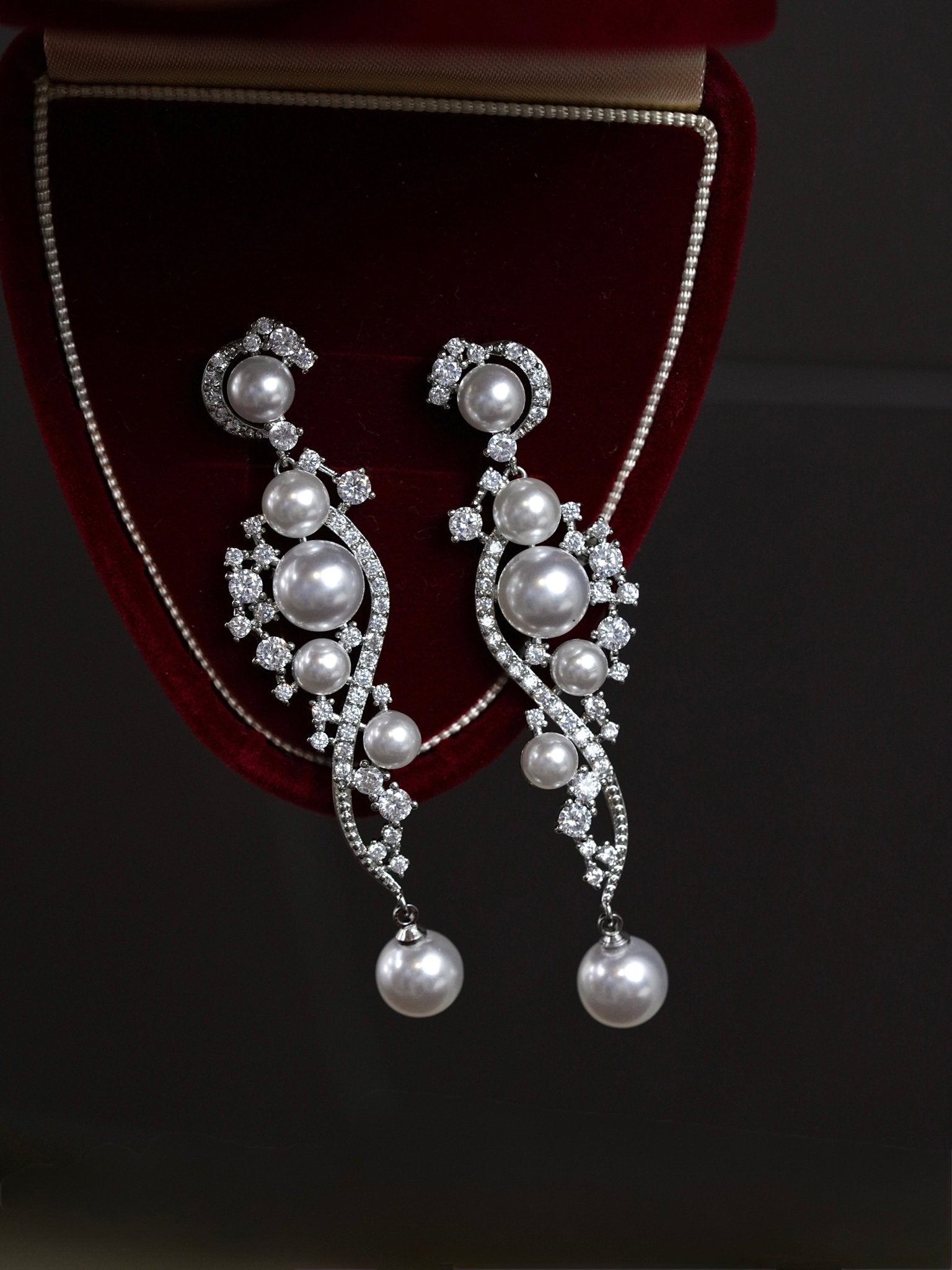 Moonlit Sonata Pearl Earrings - Hypoallergenic - Abbott Atelier