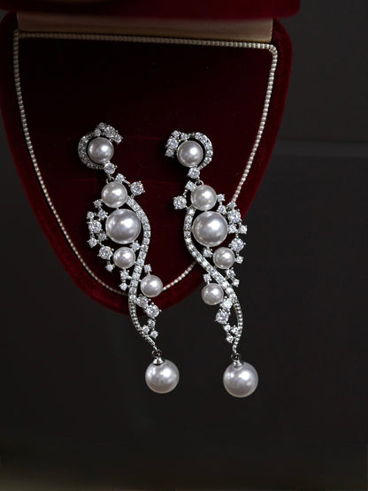Moonlit Sonata Pearl Earrings - Hypoallergenic - Abbott Atelier