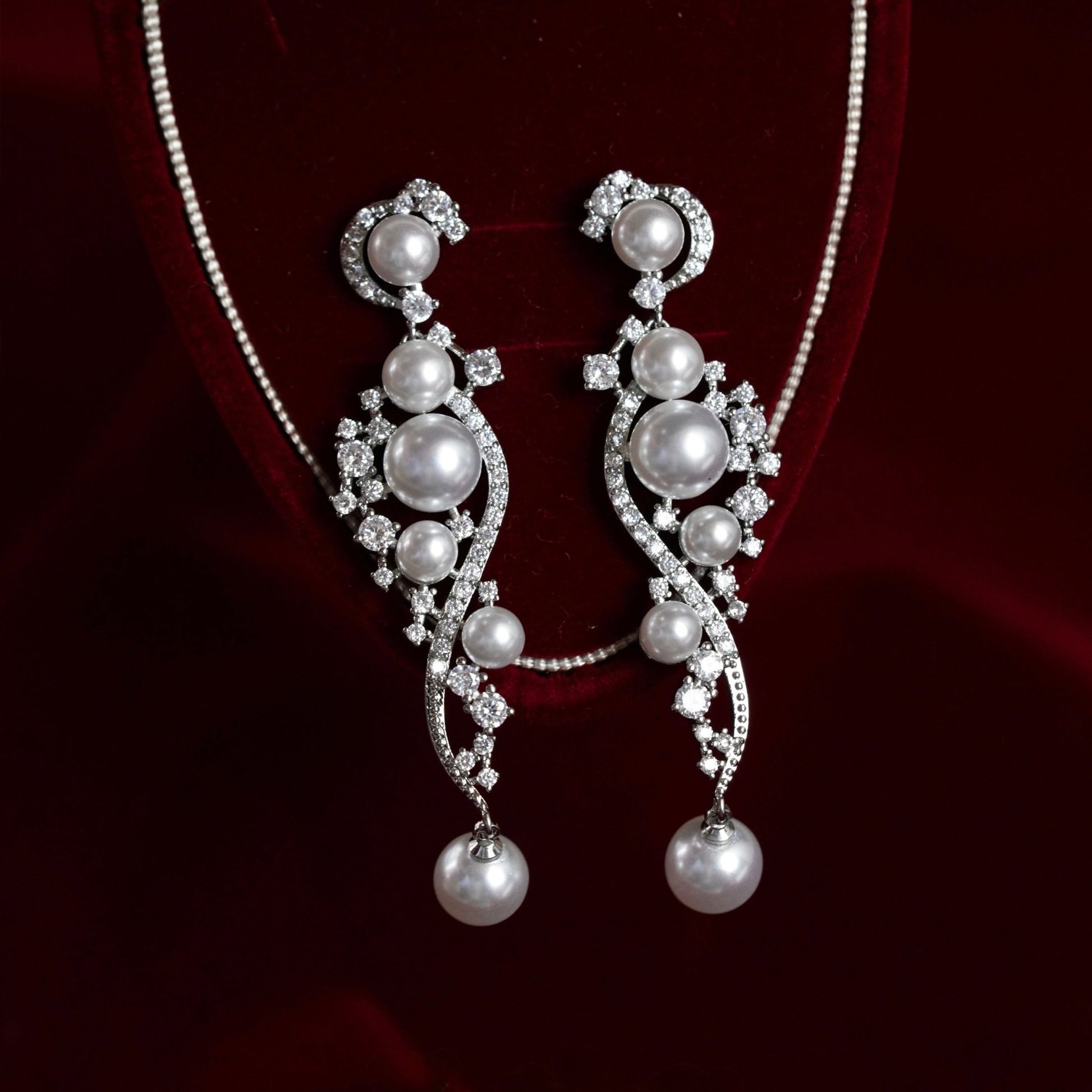 Moonlit Sonata Pearl Earrings - Hypoallergenic - Abbott Atelier
