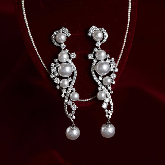 Moonlit Sonata Pearl Earrings - Hypoallergenic - Abbott Atelier