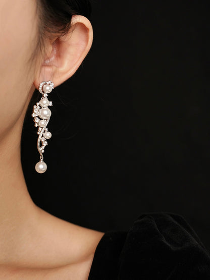 Moonlit Sonata Pearl Earrings - Hypoallergenic - Abbott Atelier