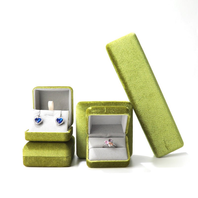 Moss Green Necklace/Earrings Box - Abbott Atelier - Abbott Atelier