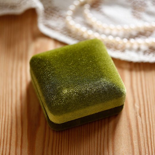 Moss Green Necklace/Earrings Box - Abbott Atelier - Abbott Atelier