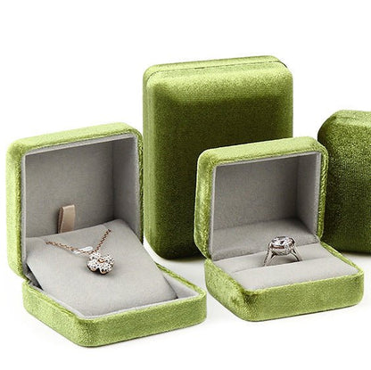 Moss Green Necklace/Earrings Box - Abbott Atelier - Abbott Atelier