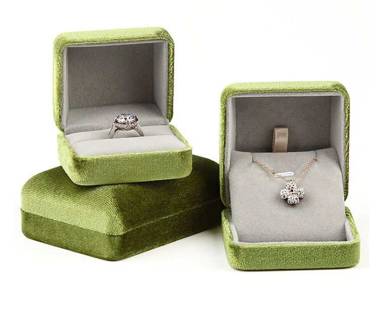 Moss Green Necklace/Earrings Box - Abbott Atelier - Abbott Atelier