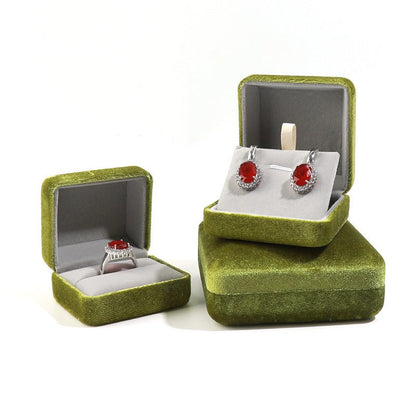 Moss Green Necklace/Earrings Box - Abbott Atelier - Abbott Atelier