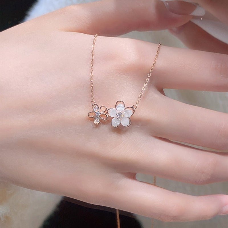 Nanami Cherry Blossom Necklace - Gold - Plated - Abbott Atelier