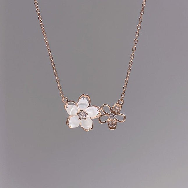 Nanami Cherry Blossom Necklace - Gold - Plated - Abbott Atelier