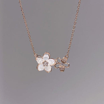 Nanami Cherry Blossom Necklace - Gold - Plated - Abbott Atelier