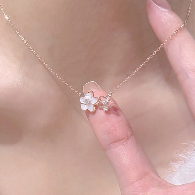 Nanami Cherry Blossom Necklace - Gold - Plated - Abbott Atelier