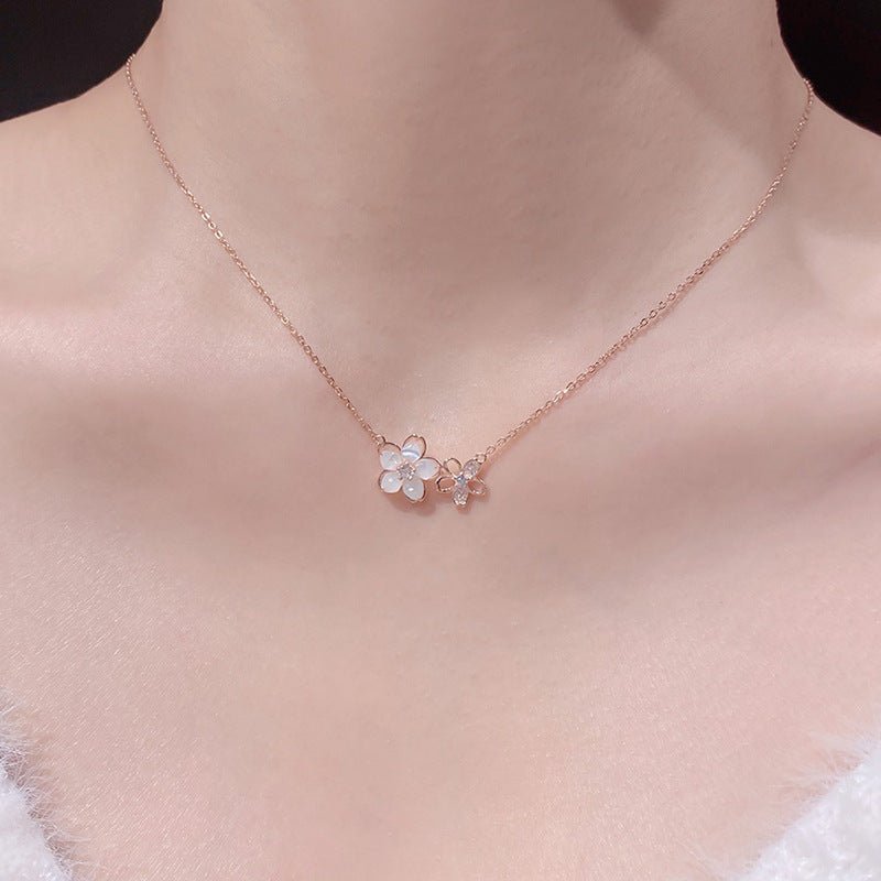 Nanami Cherry Blossom Necklace - Gold - Plated - Abbott Atelier