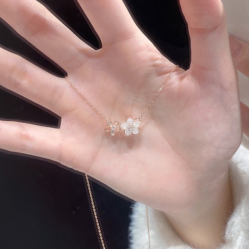 Nanami Cherry Blossom Necklace - Gold - Plated - Abbott Atelier