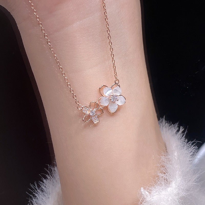 Nanami Cherry Blossom Necklace - Gold - Plated - Abbott Atelier