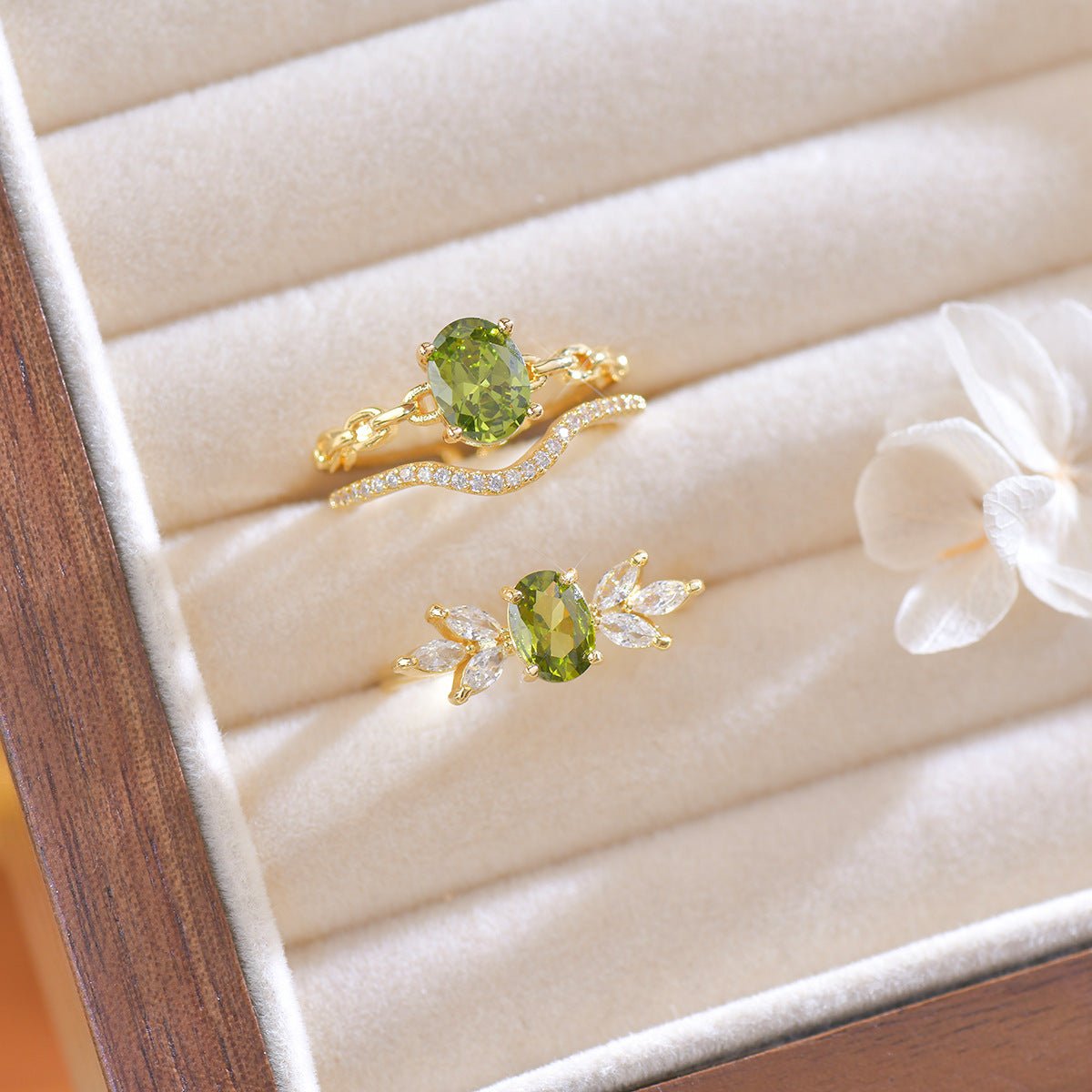 Nicola Peridot Ring - Gold - Plated - Abbott Atelier