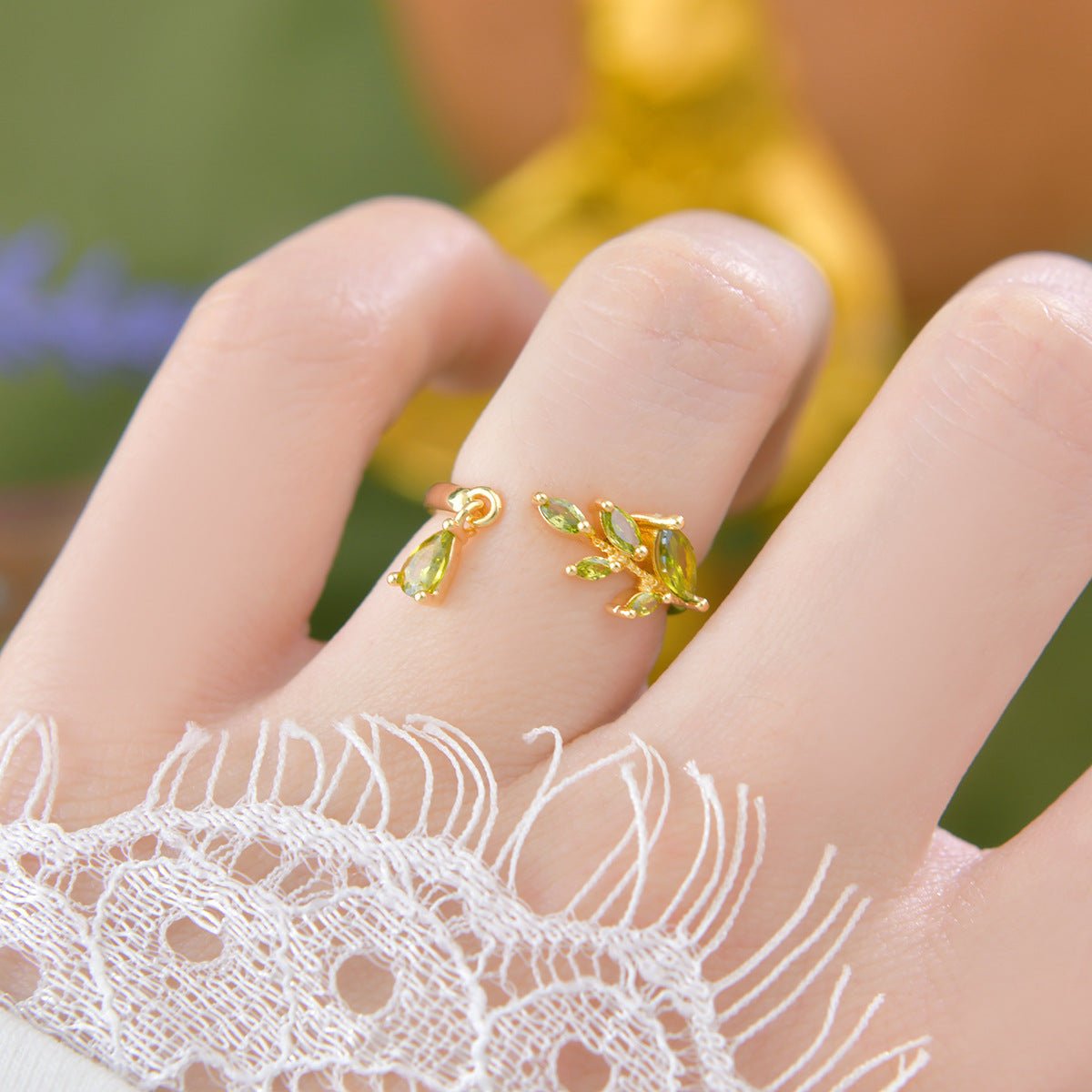 Ninfa Dewdrop Ring - Gold - Plated - Abbott Atelier