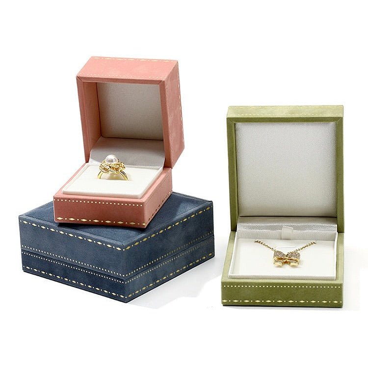 Olive Green Reverie Necklace/Earrings Box - Abbott Atelier - Abbott Atelier