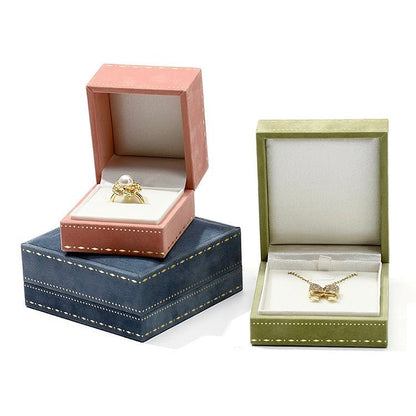 Olive Green Reverie Necklace/Earrings Box - Abbott Atelier - Abbott Atelier