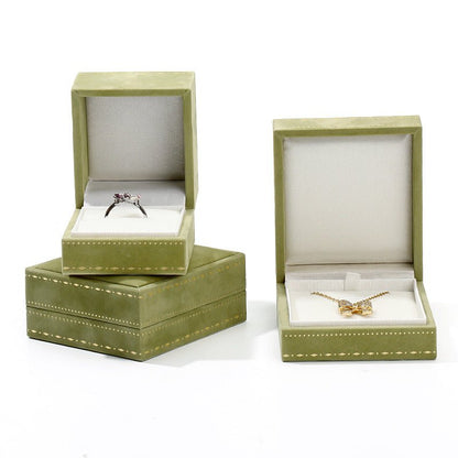Olive Green Reverie Necklace/Earrings Box - Abbott Atelier - Abbott Atelier