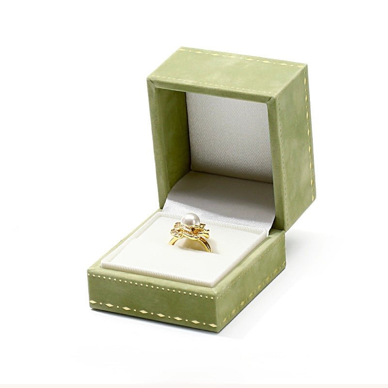 Olive Green Reverie Ring/Studs Box - Abbott Atelier - Abbott Atelier