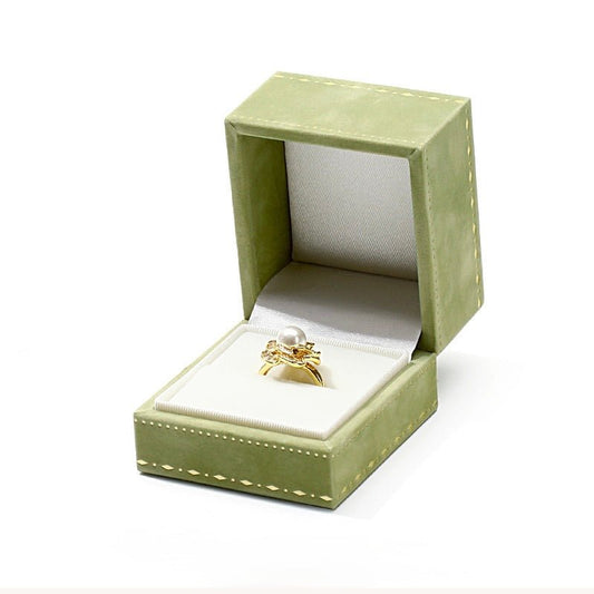 Olive Green Reverie Ring/Studs Box - Abbott Atelier - Abbott Atelier