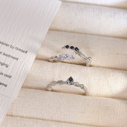 Onyx Ring Set - Gold - Plated - Abbott Atelier