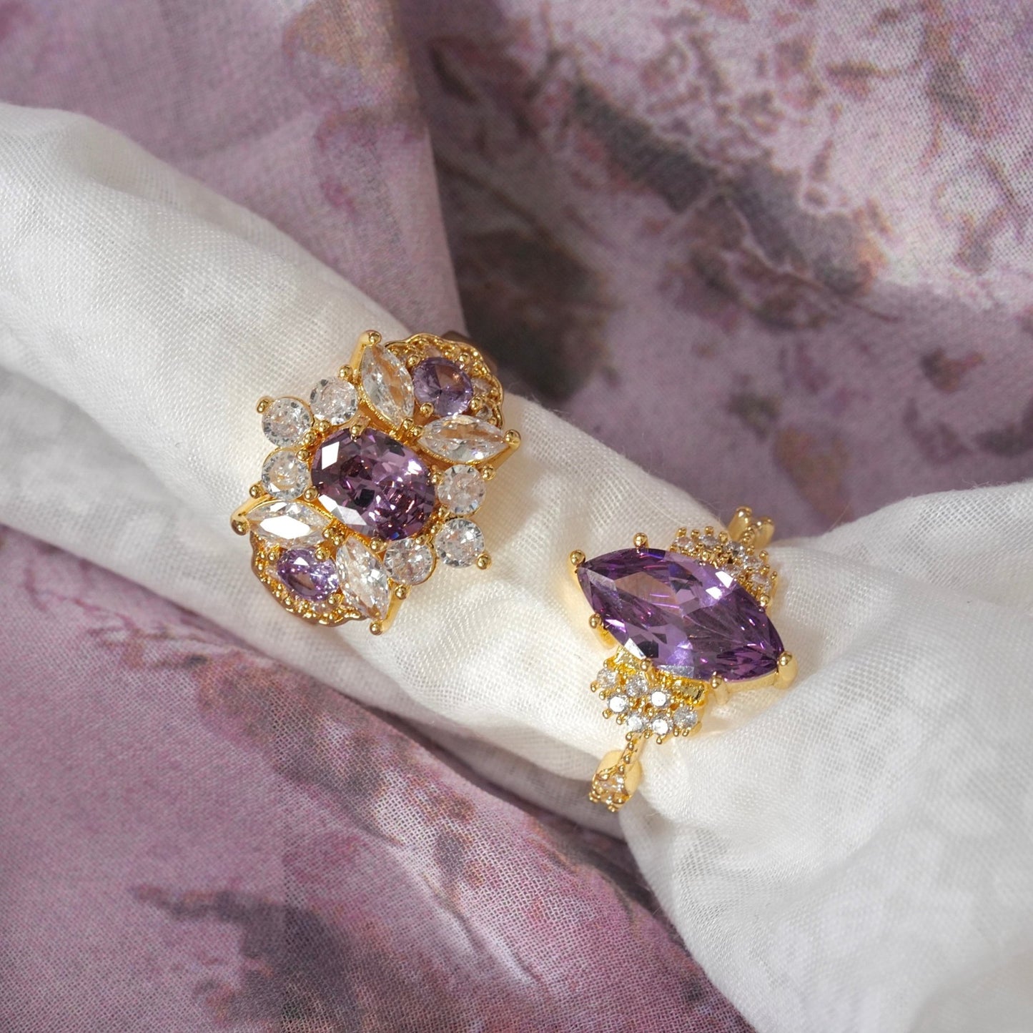 Opulent Amethyst Ring - Gold - Plated - Abbott Atelier