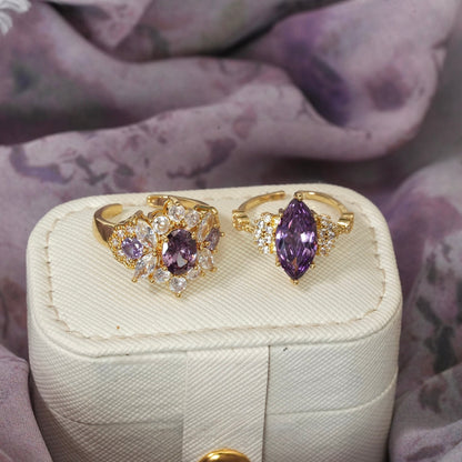 Opulent Amethyst Ring - Gold - Plated - Abbott Atelier
