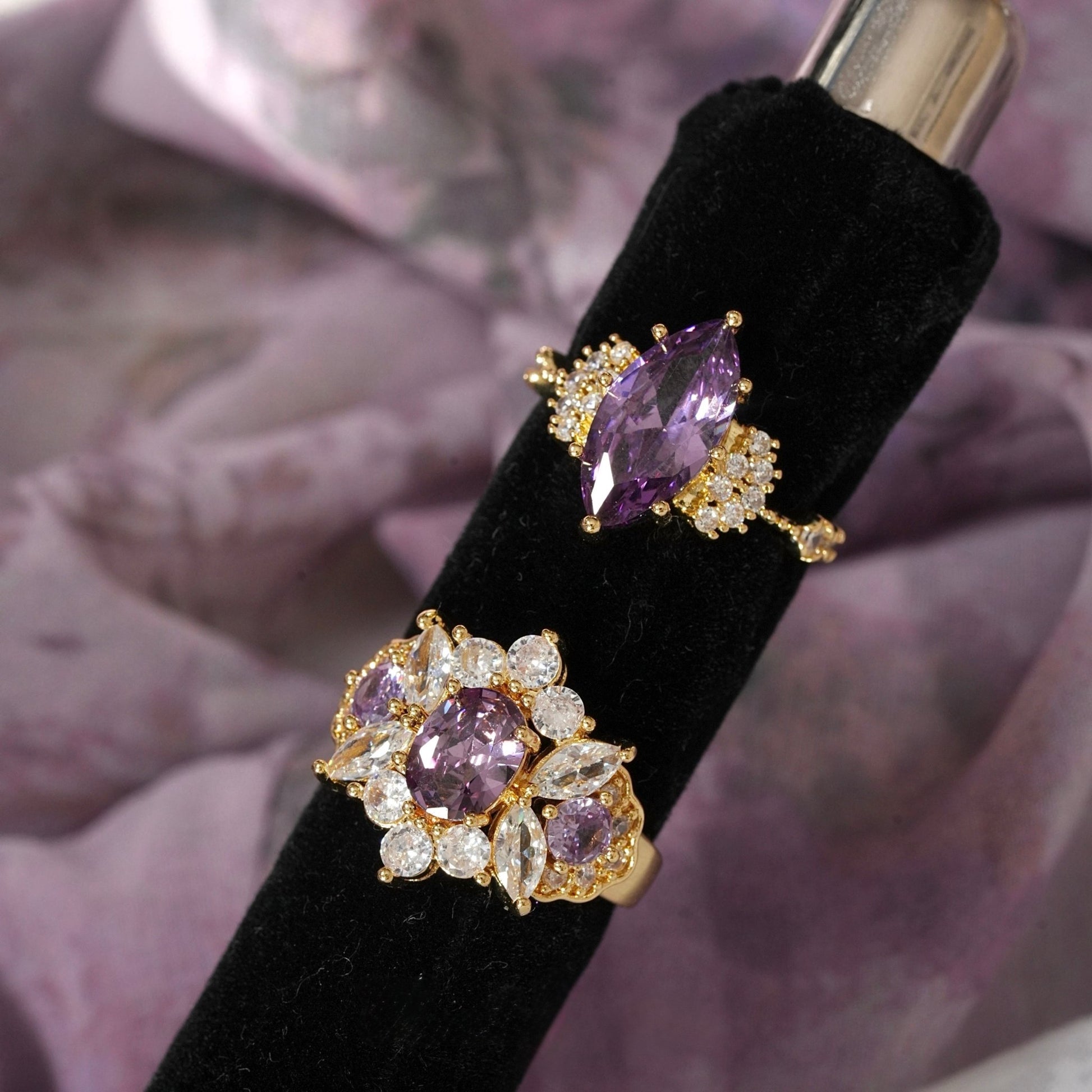 Opulent Amethyst Ring - Gold - Plated - Abbott Atelier