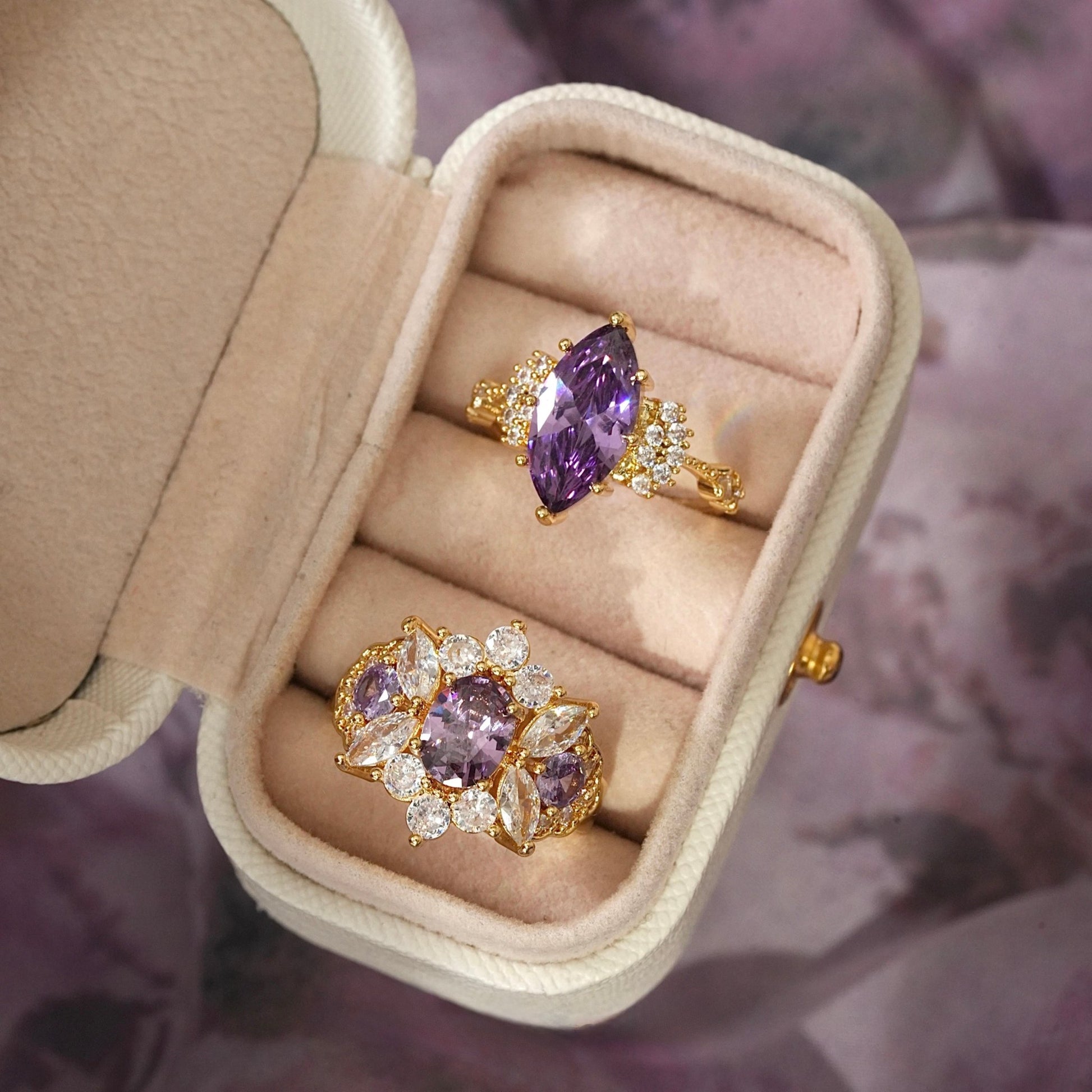 Opulent Amethyst Ring - Gold - Plated - Abbott Atelier