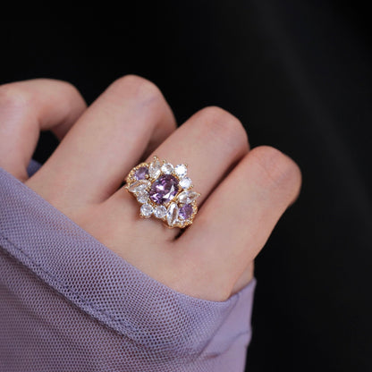 Opulent Amethyst Ring - Gold - Plated - Abbott Atelier