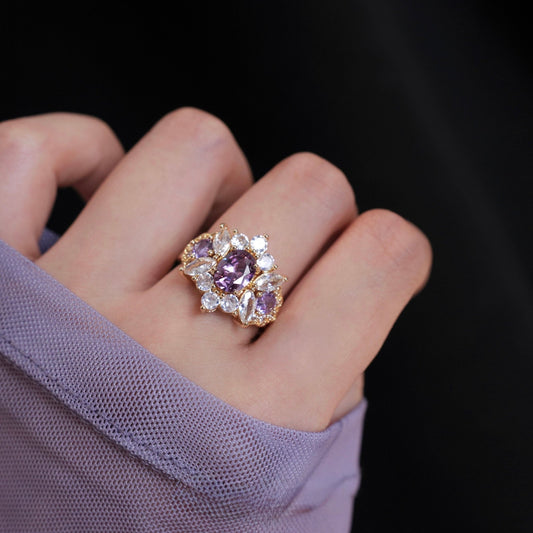 Opulent Amethyst Ring - Gold - Plated - Abbott Atelier