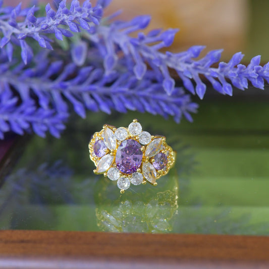 Opulent Amethyst Ring - Gold - Plated - Abbott Atelier