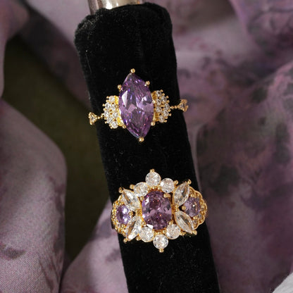 Opulent Amethyst Ring - Gold - Plated - Abbott Atelier