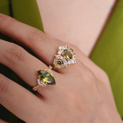 Opulent Peridot Ring - Gold - Plated - Abbott Atelier
